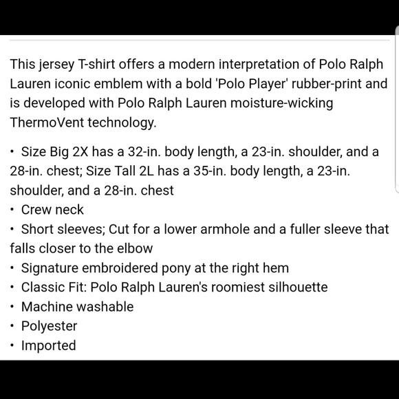 💥2FOR $50💥NWT! BIG&TALL POLO RALPH LAUREN TEE - Picture 5 of 7
